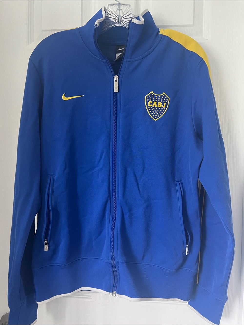 Nike Blue and Yellow CABJ Full-Zip Track Jacket Original Boca Juniors